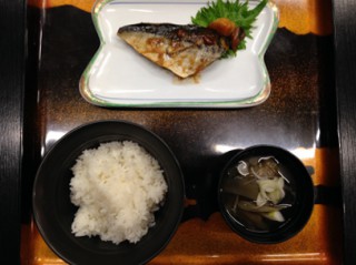 1月13日サバの味噌煮定食