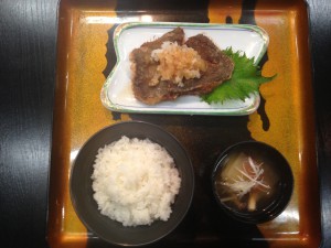 1月20日カレイの唐揚げ定食